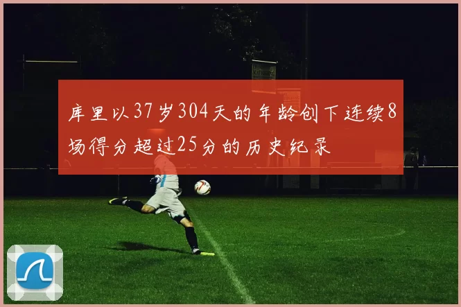 库里以37岁304天的年龄创下连续8场得分超过25分的历史纪录